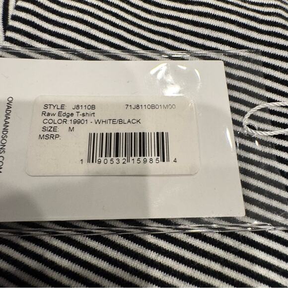 Ovadia and Sons Men's black Striped T-Shirt M NWT 3611 F - Picture 3 of 5